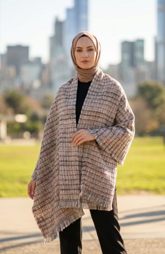 Schoudersjaal 1215-01 Nerts Terracotta 1215-01