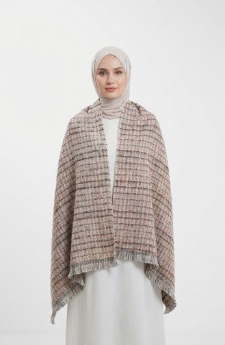 Schoudersjaal 1215-01 Nerts Terracotta 1215-01