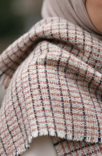 Schoudersjaal 1215-01 Nerts Terracotta 1215-01