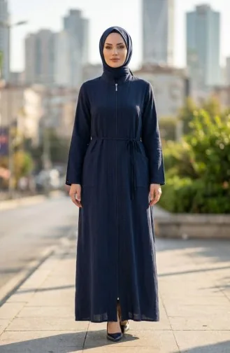 Authentisches Ferace (Fara) Aus Şile-Stoff 9600-02 Marineblau. 9600-02