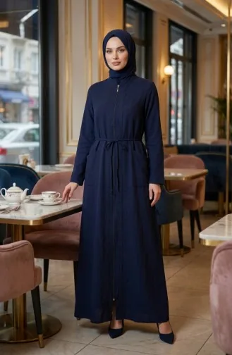 Authentisches Ferace (Fara) Aus Şile-Stoff 9600-02 Marineblau. 9600-02