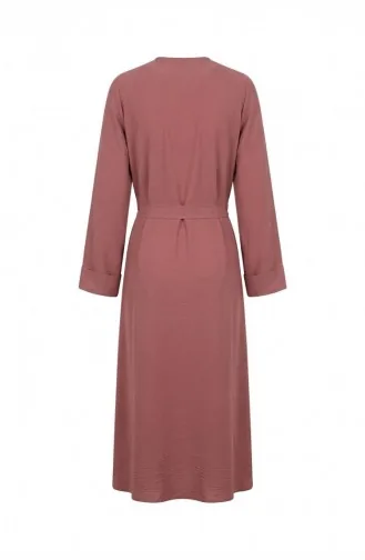 عباية بحزام من قماش أيروبين 4043-01 وردي فاتح 4043-01