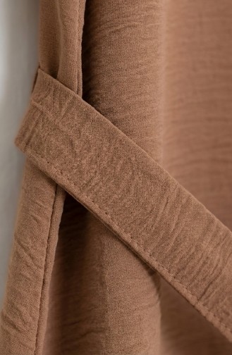 Aerobin Fabric Belted Abaya 4043-02 Camel 4043-02