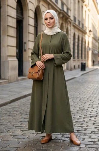 Abaya Met Riem Van Aerobin-stof 4043-04 Lichtgroen 4043-04