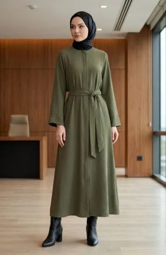 Abaya Met Riem Van Aerobin-stof 4043-04 Lichtgroen 4043-04