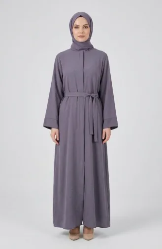 عباية بحزام من قماش أيروبين 4043-07 رمادي 4043-07