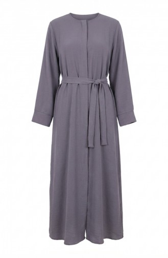 عباية بحزام من قماش أيروبين 4043-07 رمادي 4043-07