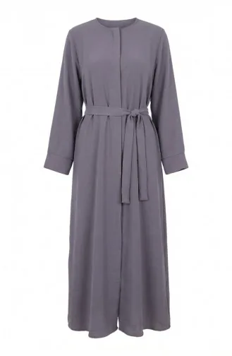 عباية بحزام من قماش أيروبين 4043-07 رمادي 4043-07