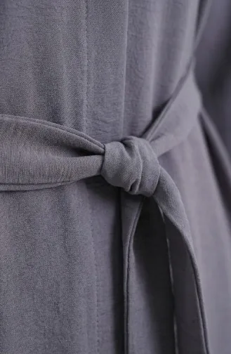عباية بحزام من قماش أيروبين 4043-07 رمادي 4043-07