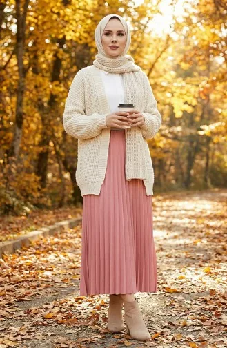 Pleated Skirt 0027-02 Powder 0027-02