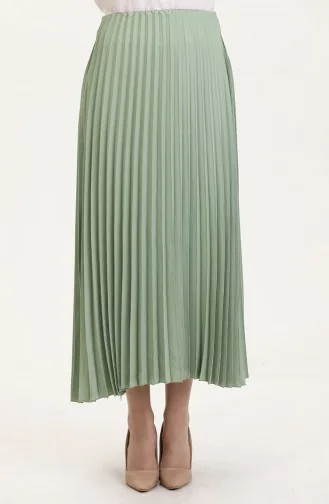 Pleated Skirt 0027-04 Almond Green 0027-04