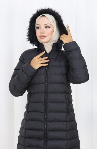 Gewatteerd Jack Met Capuchon En Rits 0168-02 Zwart 0168-02