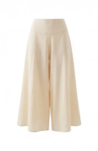 Ensemble Jupe Et Pantalon En Tissu Şile 0500-09 Crème 0500-09