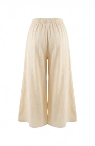 Ensemble Jupe Et Pantalon En Tissu Şile 0500-09 Crème 0500-09
