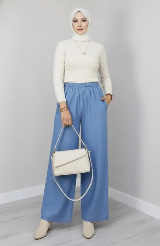 Tensel Jeans Mit Elastischem Bund 7568-06 Hellblau 7568-06