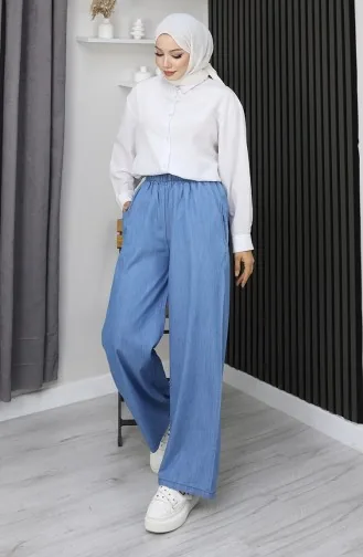 Tensel Jeans Mit Elastischem Bund 7568-06 Hellblau 7568-06