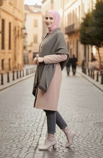 Shoulder Shawl 1066-01 Brown 1066-01