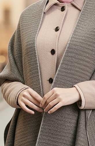 Shoulder Shawl 1066-01 Brown 1066-01