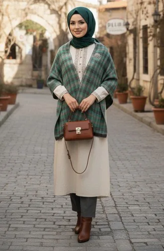 Schoudersjaal 1076-01 Groen 1076-01