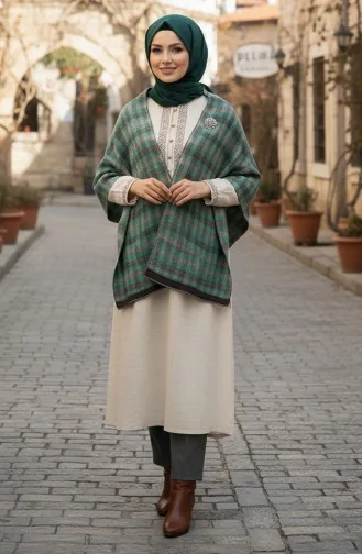 Schoudersjaal 1076-01 Groen 1076-01