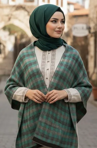 Schoudersjaal 1076-01 Groen 1076-01