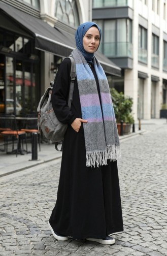 Schultertuch Mit Fischgrätenmuster 2035-04 Flieder 2035-04