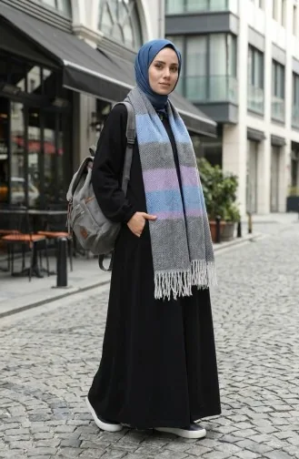 Châle Epaule à Motifs Chevrons 2035-04 Lilas 2035-04