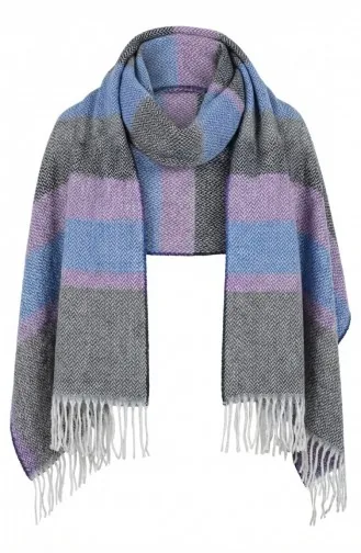 Châle Epaule à Motifs Chevrons 2035-04 Lilas 2035-04