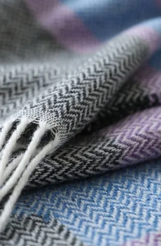 Châle Epaule à Motifs Chevrons 2035-04 Lilas 2035-04