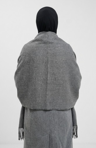 Schultertuch Mit Fischgrätenmuster 2035-05 Lila 2035-05