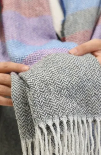 Schultertuch Mit Fischgrätenmuster 2035-06 Weinrot 2035-06