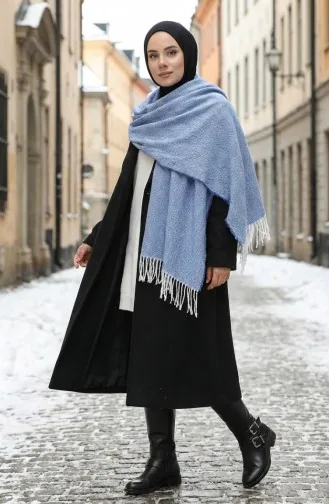 شال كتف سادة 2063-02 أزرق ملكي 2063-02