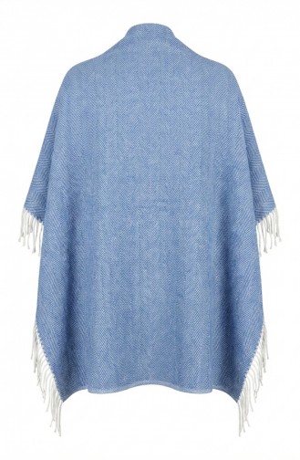 Düz Akrilik Omuz Şalı 2063-02 Saks