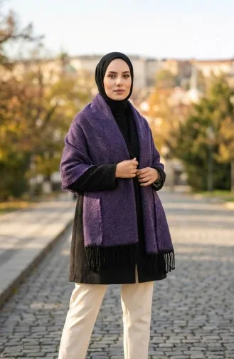 Effen Schouderdoek Van Acryl 2063-06 Paars 2063-06