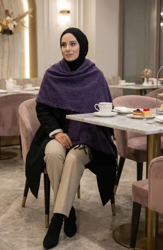 Effen Schouderdoek Van Acryl 2063-06 Paars 2063-06