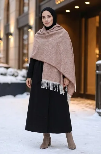 شال كتف سادة 2063-07 بني جملي 2063-07