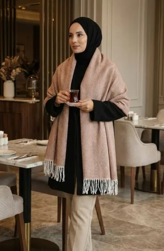 شال كتف سادة 2063-07 بني جملي 2063-07