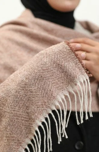 شال كتف سادة 2063-07 بني جملي 2063-07