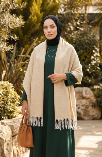 Düz Akrilik Omuz Şalı 2063-10 Gold