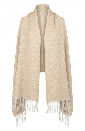 Düz Akrilik Omuz Şalı 2063-10 Gold