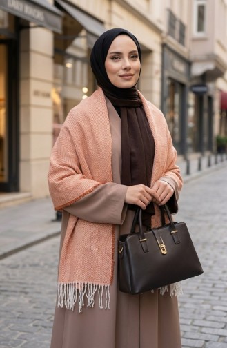 Châle Epaule Acrylique Uni 2063-11 Orange 2063-11