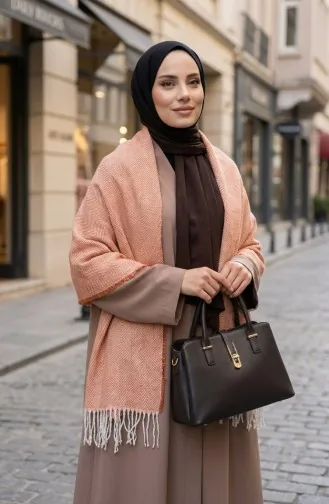 Effen Schouderdoek Van Acryl 2063-11 Oranje 2063-11