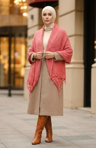 Tricot Epaule Tricoté Châle 2064-02 Fleur De Grenade 2064-02