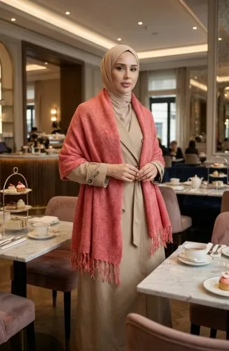 Tricot Epaule Tricoté Châle 2064-02 Fleur De Grenade 2064-02