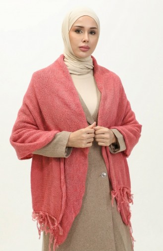 Triko Örme Omuz Şalı 2064-02 Nar Çiçeği
