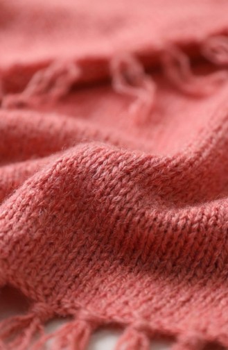 Triko Örme Omuz Şalı 2064-02 Nar Çiçeği