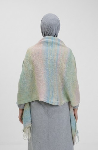 Triko Örme Omuz Şalı 2064-04 Renkli