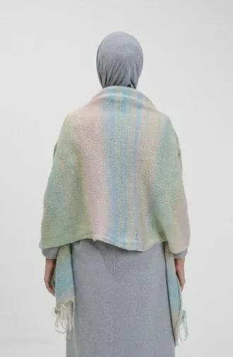 Triko Örme Omuz Şalı 2064-04 Renkli