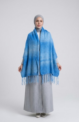 Knitwear Shoulder Shawl 2064-05 Blue 2064-05