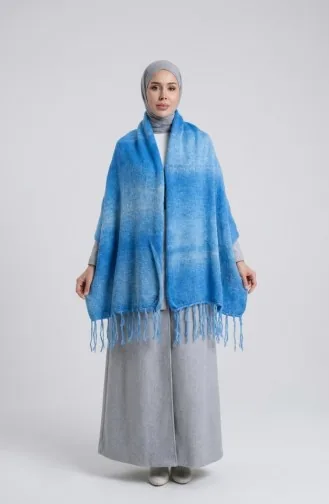 Strickwaren Gestrickter Schulterschal 2064-05 Blau 2064-05